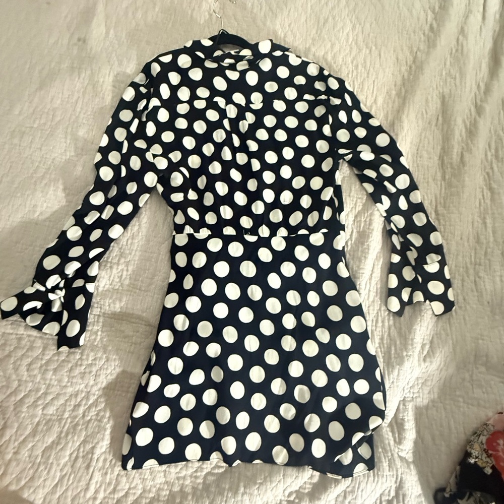 Zara Black and White Polka Dot Dress